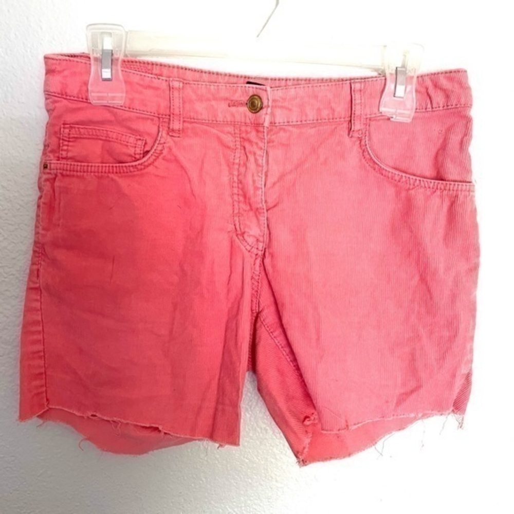 H&M pink corduroy cut off shorts size 6